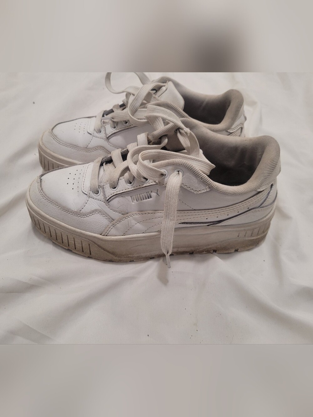 Puma White Low-Top Sneakers